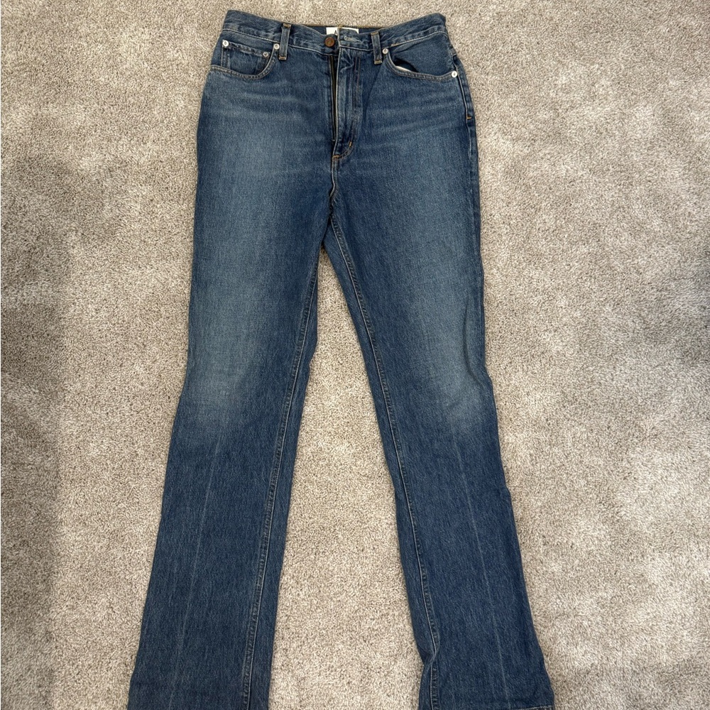 Agolde Blue Straight Leg Jeans Versatile Classic